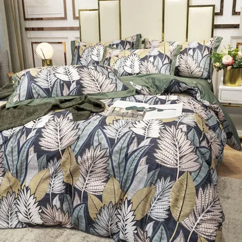 European Style Imitated Silk Bedding Set Summer Cool Bed Set Leaf Sheet Duvet Pillowcase Flower Fashion Cover Flat Linens 3/4pcs
European Style Imitated Silk Bedding Set Summer Cool Bed Set Leaf Sheet Duvet Pillowcase Flower Fashion Cover Flat Linens 3/4pcs