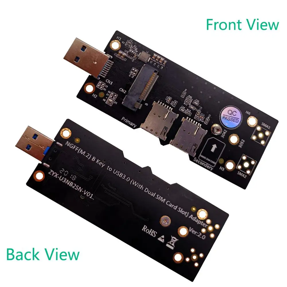 NGFF M.2 to USB 3.0 Dual NanoSIM Card Slot Adapter Converter for 3G/4G/5G Module Fine Workmanship Durable Computer accessories | Компьютеры