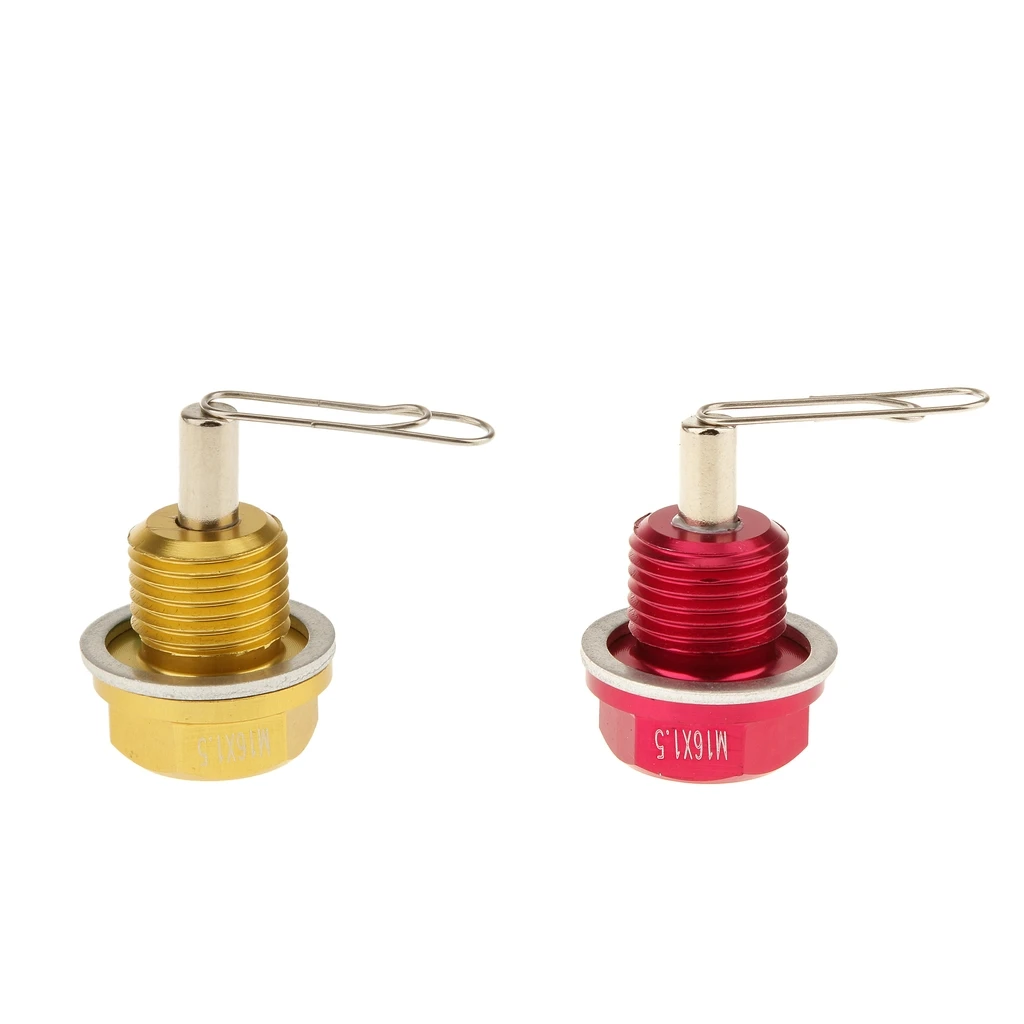 2pcs M16X1.5 Anodized Magnetic Engine Oil Pan Drain Bolt Plug for 2pcs M16X1.5 Anodized Magnetic Engine Oil Pan Drain Bolt Plug for