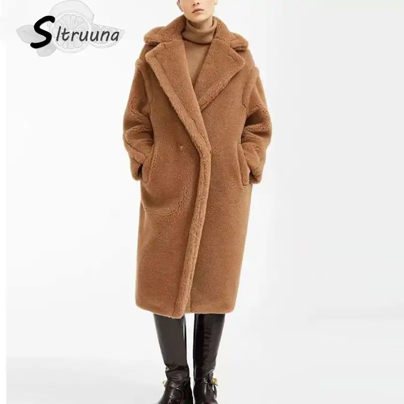 long teddy bear coat