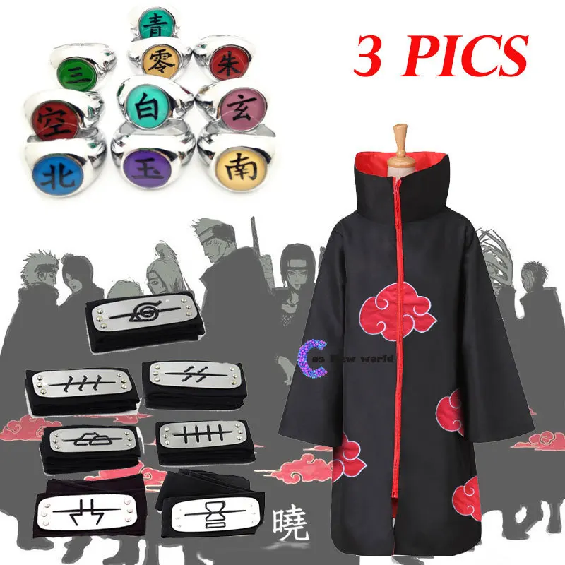 IBEASEN Fashion Anime Sasori Cosplay Black Cloak Costumes For Adult Comic Clothes Headband Kids Robe Costume 14 IBEASEN Fashion Anime Sasori Cosplay Black Cloak Costumes For Adult Comic Clothes Headband Kids Robe Costume -Zentai shop online