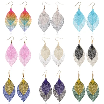 Colorful Leaf Drop Dangle Earrings for women Boho Long Vintage Hollow Earings Fashion Jewelry Pendientes Moda Para Las Mujeres
Colorful Leaf Drop Dangle Earrings for women Boho Long Vintage Hollow Earings Fashion Jewelry Pendientes Moda Para Las Mujeres
