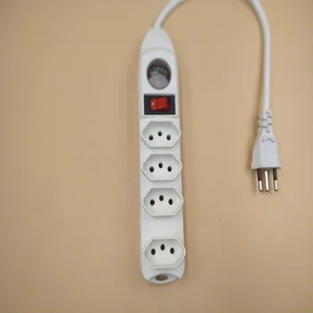 Brazil /Switzerland Plug Power Strip W/ Switch 10A 250V 2500W 4 Outlets 2.5M Extension Socket Cord Cable Surge Protector
Brazil /Switzerland Plug Power Strip W/ Switch 10A 250V 2500W 4 Outlets 2.5M Extension Socket Cord Cable Surge Protector