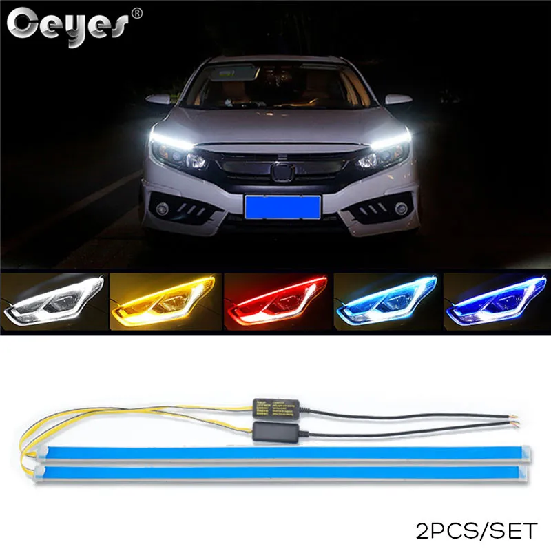 Ceyes Car Styling LED DRL Daytime Running Lights White Turn Signal Yellow Guide Strip for Headlight Waterproof Auto Accessories
Ceyes Car Styling LED DRL Daytime Running Lights White Turn Signal Yellow Guide Strip for Headlight Waterproof Auto Accessories