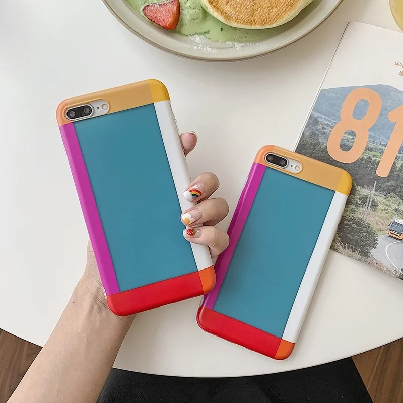 Art Color Patchwork Phone Case for Iphone XS MAX XR Case Fashion Geometric Case for Iphone 8 7 6 6S Plus Conque Soft IMD Cover
Art Color Patchwork Phone Case for Iphone XS MAX XR Case Fashion Geometric Case for Iphone 8 7 6 6S Plus Conque Soft IMD Cover