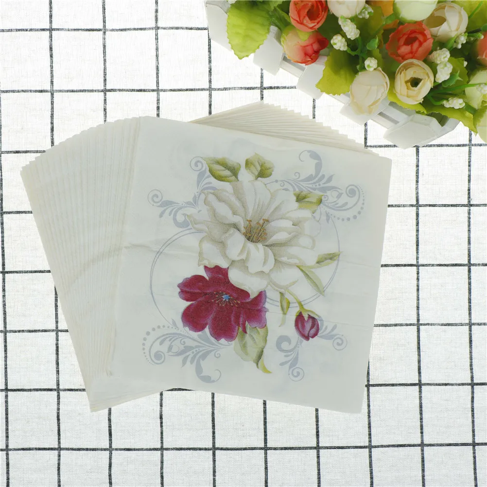 20Pcs Red White Flower Lily Printed Napkins Paper Cocktail Servetten Birthday Serviettes Vintage Tissue Wedding Party Decoration
20Pcs Red White Flower Lily Printed Napkins Paper Cocktail Servetten Birthday Serviettes Vintage Tissue Wedding Party Decoration