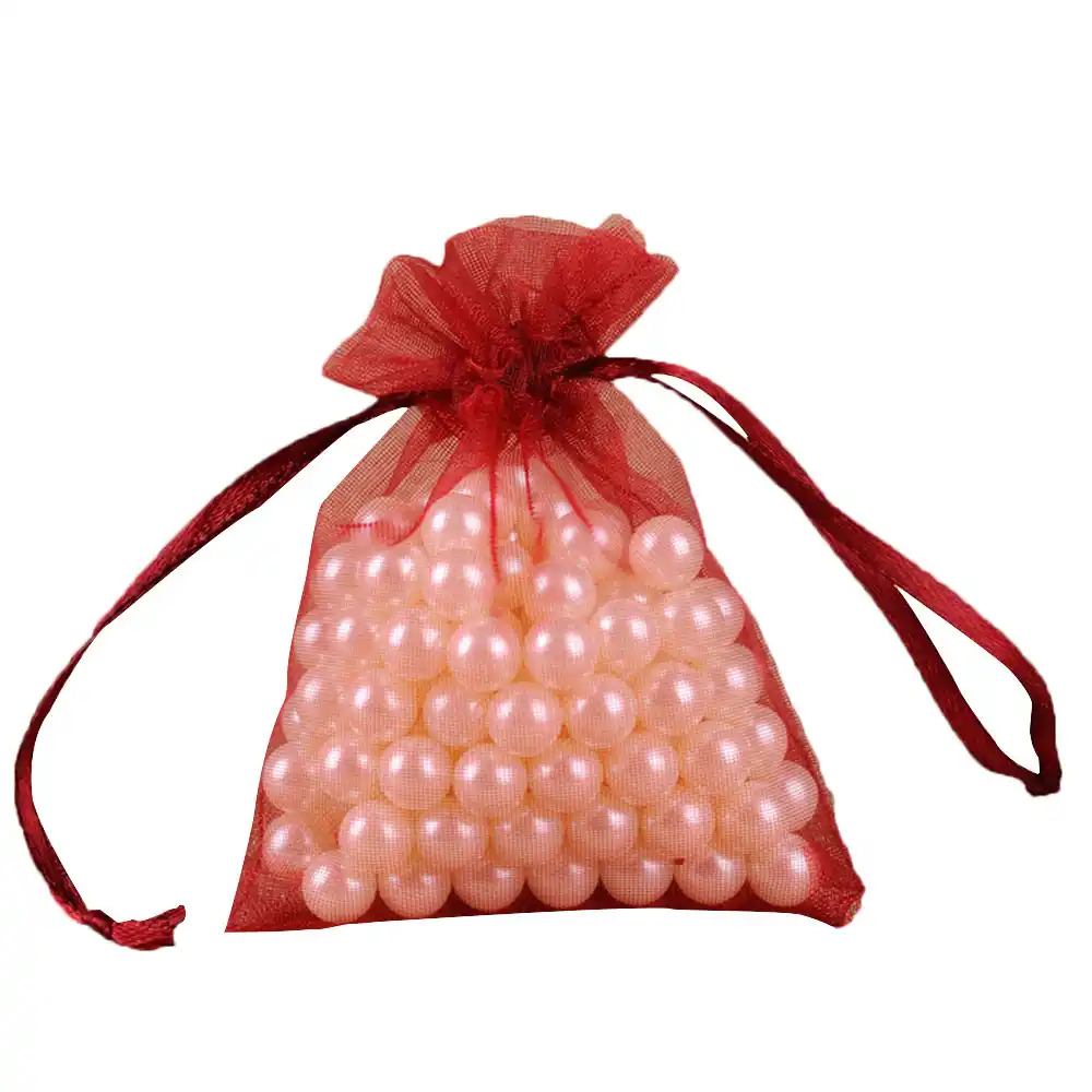 100pcs/pack candy gift drawstring bag organza wedding jewelry