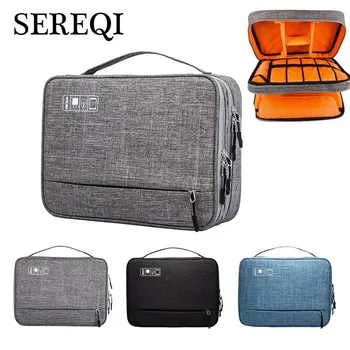 SEREQI Usb Organizer Bag Charger Wires Cosmetic Zipper Storage Pouch Kit Case Items Packing Storage Cube Bag Travel Accessories
SEREQI Usb Organizer Bag Charger Wires Cosmetic Zipper Storage Pouch Kit Case Items Packing Storage Cube Bag Travel Accessories
