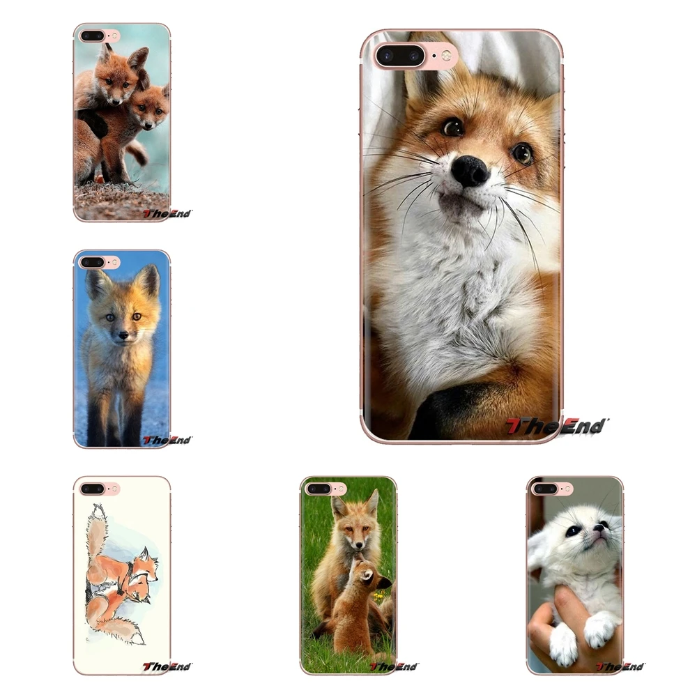 Soft Transparent Cases Covers Pattern Baby Foxes Red Pink Fox For Huawei Mate Honor 4C 5C 5X 6X 7 7A 7C 8 9 10 8C 8X 20 Lite Pro |