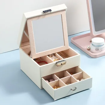New Double-Layer cortical Jewellery Box Ear Stud Earrings Ornament Storage Box Multi-Function Large Jewelry Box
New Double-Layer cortical Jewellery Box Ear Stud Earrings Ornament Storage Box Multi-Function Large Jewelry Box