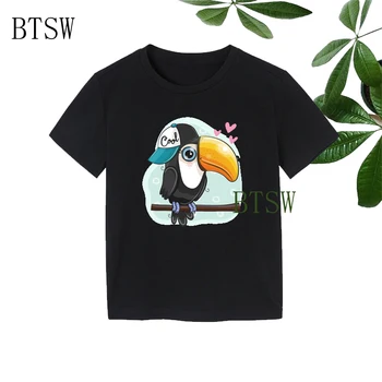 Cartoon Toucan Is Sitting On A Branch Funny Children T-Shirts Kids Summer Tops Girls Boys Short Sleeve T Shirt Baby Clothes 
Cartoon Toucan Is Sitting On A Branch Funny Children T-Shirts Kids Summer Tops Girls Boys Short Sleeve T Shirt Baby Clothes