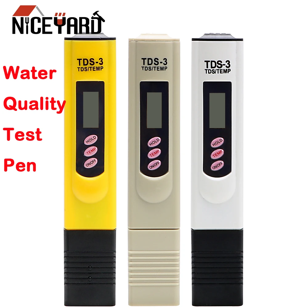 NICEYARD TEMP/PPM 0-9999 PPM Water Purity Filter Measuring Tools PH TDS Meter Tester LCD Digital Water Meter Quality Testing Pen
NICEYARD TEMP/PPM 0-9999 PPM Water Purity Filter Measuring Tools PH TDS Meter Tester LCD Digital Water Meter Quality Testing Pen