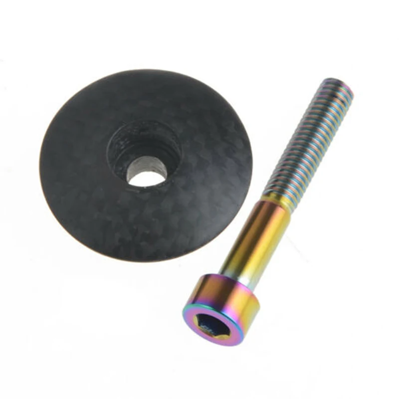 1-1/8 inch Matte Carbon Fiber Cycling Headset Stem Top Cap Titanium Bolt Road Mountain Bike Headset Cap +M6X35 Titanium Bolt
1-1/8 inch Matte Carbon Fiber Cycling Headset Stem Top Cap Titanium Bolt Road Mountain Bike Headset Cap +M6X35 Titanium Bolt