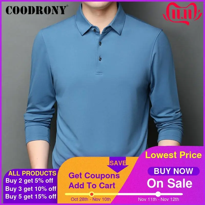 COODRONY Brand T Shirt Men Long Sleeve Business Casual T-Shirt Men Clothes Spring Autumn Top Quality Tee Shirt Homme Tops C5008
COODRONY Brand T Shirt Men Long Sleeve Business Casual T-Shirt Men Clothes Spring Autumn Top Quality Tee Shirt Homme Tops C5008