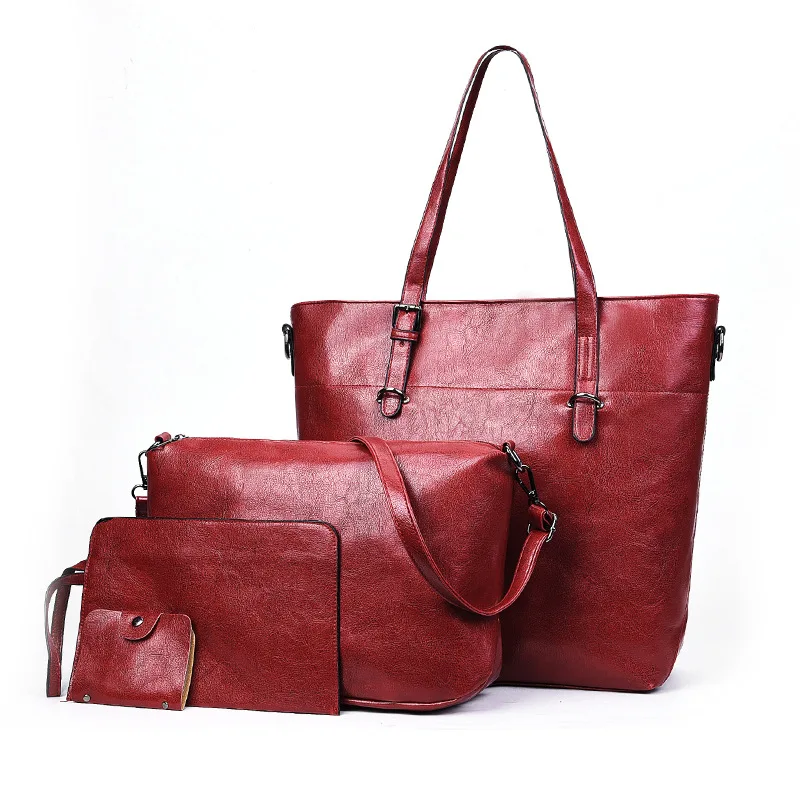 2019 New Style WOMEN'S Bag Fashion Retro Different Size Bags Four-piece Set Simple Shoulder Bag/ Hand Bag Large Bag
2019 New Style WOMEN'S Bag Fashion Retro Different Size Bags Four-piece Set Simple Shoulder Bag/ Hand Bag Large Bag