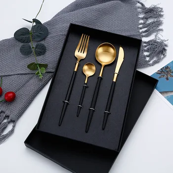 Hot Sale Dinner Set Cutlery Knives Forks Spoons Wester Kitchen Dinnerware Stainless Steel Home Party Tableware Set
Hot Sale Dinner Set Cutlery Knives Forks Spoons Wester Kitchen Dinnerware Stainless Steel Home Party Tableware Set