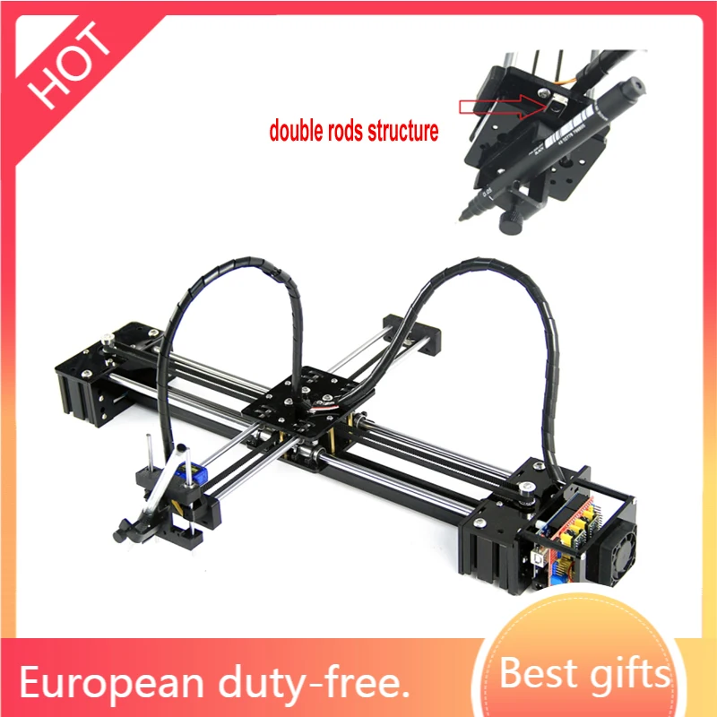 DIY drawbot pen lettering corexy XY-plotter drawing robot writing machine CNC V3 shield toys 2 stepper motor with uno controller
DIY drawbot pen lettering corexy XY-plotter drawing robot writing machine CNC V3 shield toys 2 stepper motor with uno controller