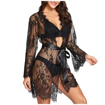 2PCS JAYCOSIN Four Season Lace New Sexy Fashion Robe Honeymoon Sleepwear Underwear Lingerie With Satin Silk Belt Nightgown 
2PCS JAYCOSIN Four Season Lace New Sexy Fashion Robe Honeymoon Sleepwear Underwear Lingerie With Satin Silk Belt Nightgown