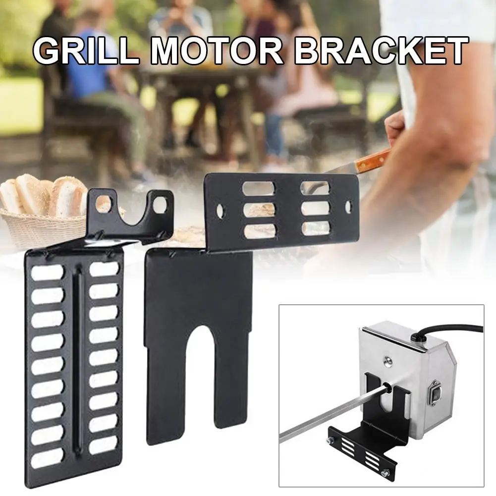 2PCS Stainless Steel Rotisserie Motor Bracket Set Universal Barbecue Grill Support Plates Outdoor Camping BBQ Tools | Спорт и