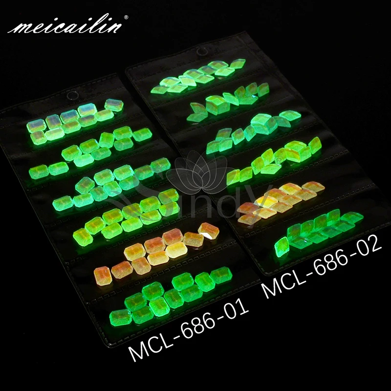Mix 60pcs Fluorescent Glass Nail Rhinestones Set Luminous Flatback Diamond Square Crystals Glow In The Dark Gems Art Decorations
Mix 60pcs Fluorescent Glass Nail Rhinestones Set Luminous Flatback Diamond Square Crystals Glow In The Dark Gems Art Decorations