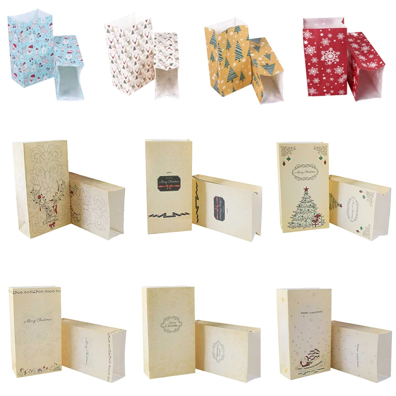 Various styles Christmas bags Made by Kraft paper Candy bags Baking cookies pack Christmas gift bag for child Xmas tree for home 
Various styles Christmas bags Made by Kraft paper Candy bags Baking cookies pack Christmas gift bag for child Xmas tree for home