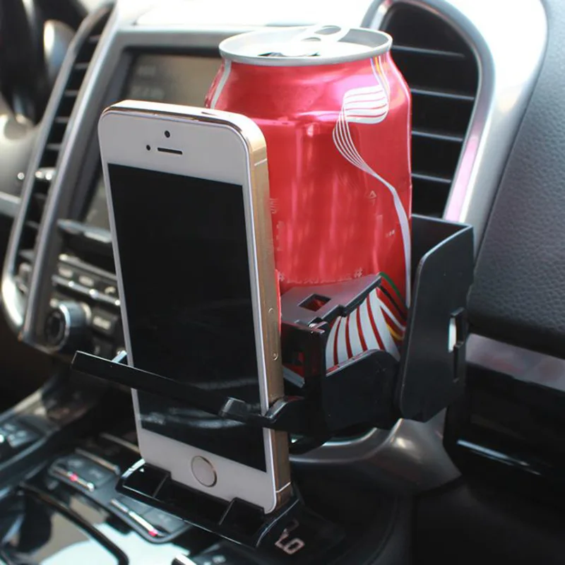 

2 in 1 Car Phone Cup Holder Outlet Air Vent Cup Rack Beverage Mount Insert Stand Holder Universal Car Truck Drink Rack