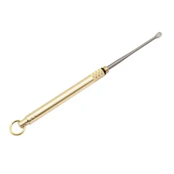 Brass Portable Waterproof Warehouse Titanium Ear Spoo Combination One Toothpick Holder Protective Case Holder