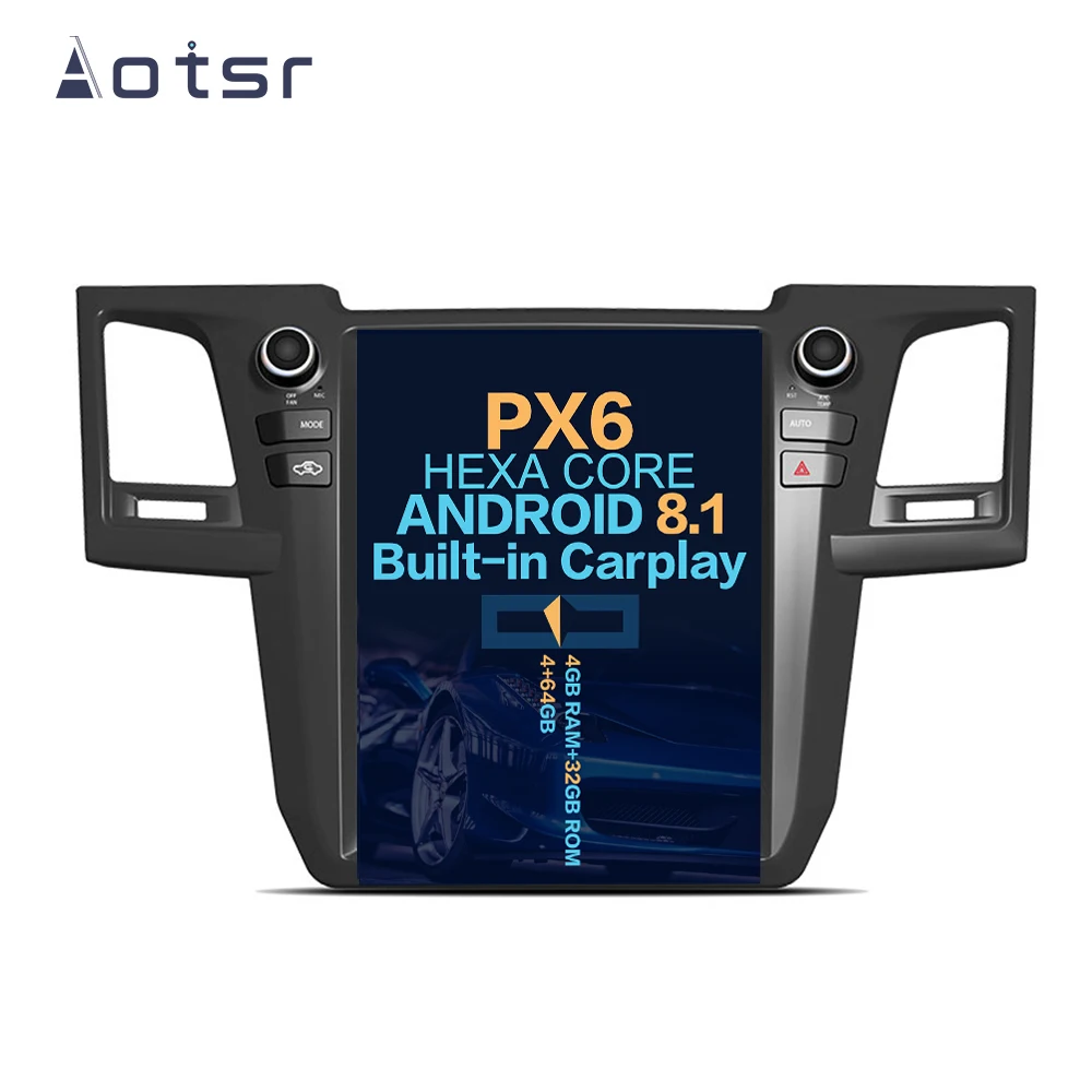 Aotsr Tesla 12.1" Vertical screen Android 8.1 Car DVD player GPS Navigation For TOYOTA Fortuner 2007-2015 multimedia carplay
Aotsr Tesla 12.1" Vertical screen Android 8.1 Car DVD player GPS Navigation For TOYOTA Fortuner 2007-2015 multimedia carplay