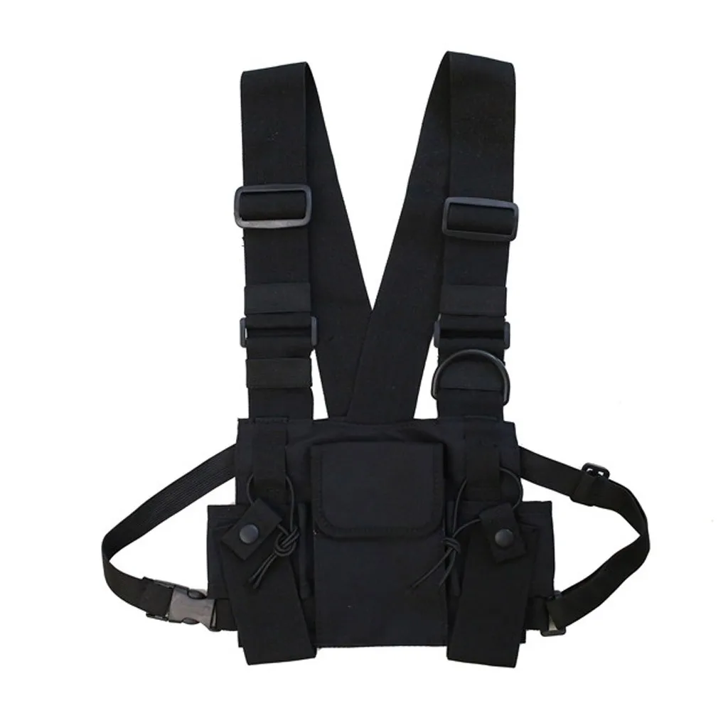 Multi-Function Small Bagpack Korean Unisex Tactical Multi-function Function Chest Bag Strap Vest Bag Backpack Mochila