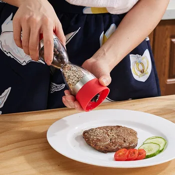 High Quality Stainless Steel Manual Salt Pepper Mill Grinder Grind 2 In 1 Ceramic Core Portable Kitchen Seasoning Grinding Tool
High Quality Stainless Steel Manual Salt Pepper Mill Grinder Grind 2 In 1 Ceramic Core Portable Kitchen Seasoning Grinding Tool
