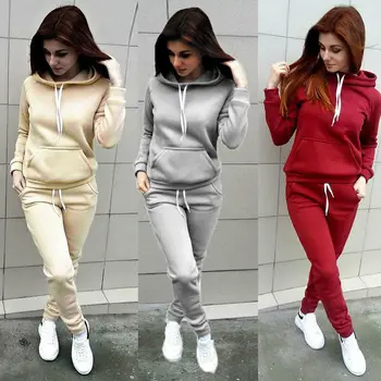 Women Hoodies Clothing Set Casual Pants 2 Piece Set Solid Warm Clothes Women Workout Set Top Ladies Suit Pants hot 
Women Hoodies Clothing Set Casual Pants 2 Piece Set Solid Warm Clothes Women Workout Set Top Ladies Suit Pants hot