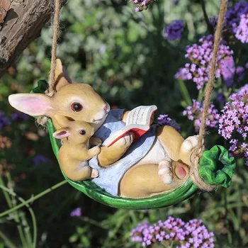 Resin Rabbits Statue Outdoor Garden Tree Decoration Animal Sculpture For Home Office Garden Ornament
Resin Rabbits Statue Outdoor Garden Tree Decoration Animal Sculpture For Home Office Garden Ornament