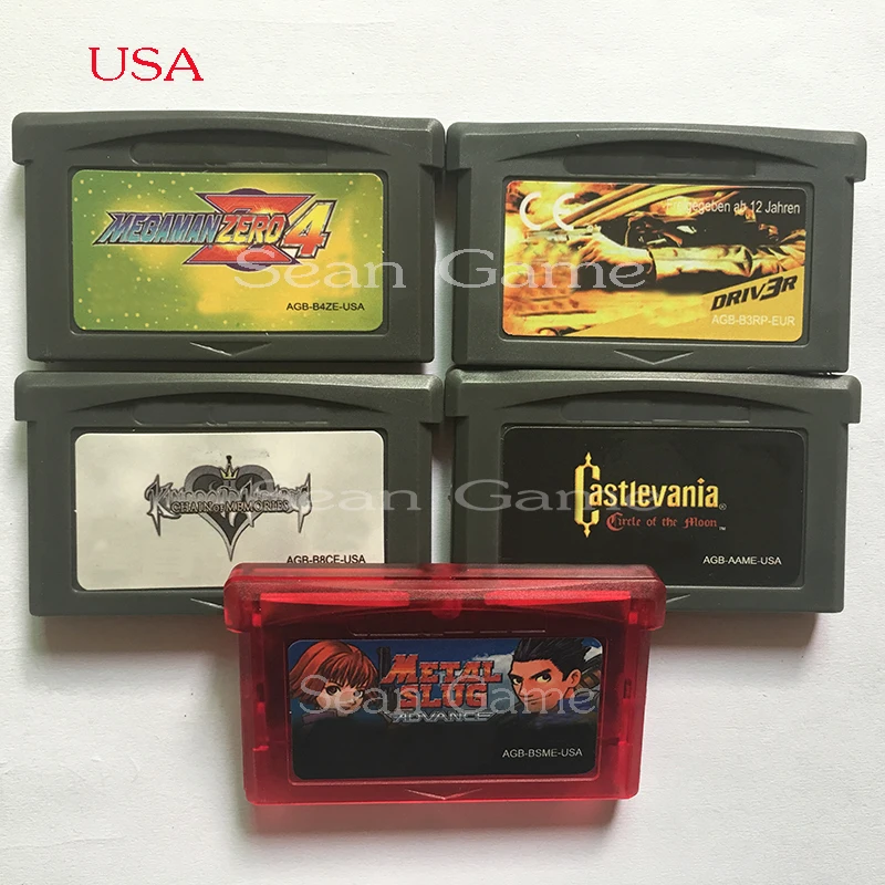 32 битная американская видеокамера игровая карта картридж Megaman Zero 4/Driver 3/Kingdom Chain of