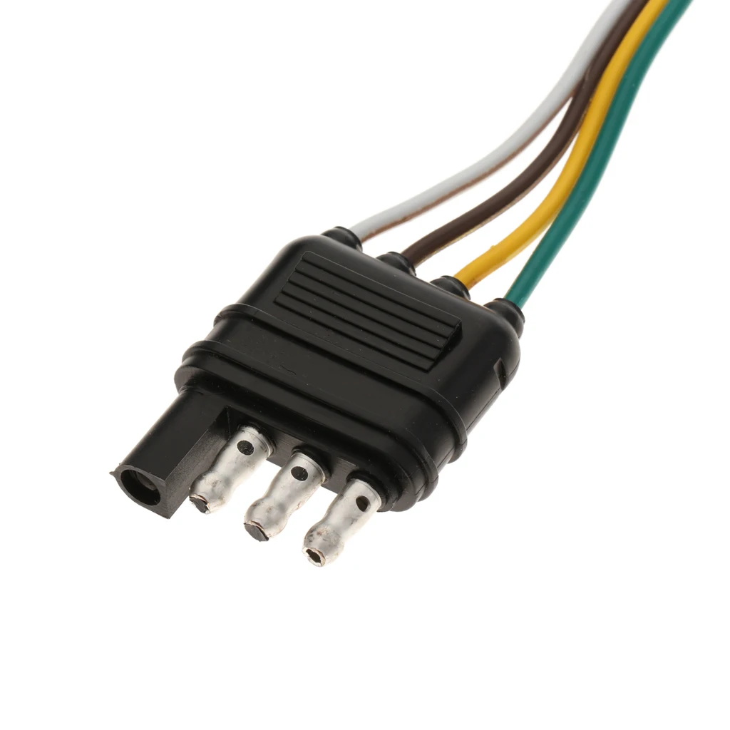 82cm 4 Pin RV Trailer Light Wiring Harness Line Plug Adapter Flat Cable Connector with Waterproof Cover 82cm 4 Pin RV Trailer Light Wiring Harness Line Plug Adapter Flat Cable Connector with Waterproof Cover