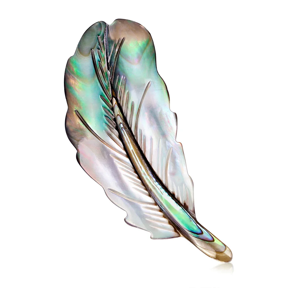 Abalone Shell Brooch Europe And America Elegant Versatile Feather Women's Corsage dan run
Abalone Shell Brooch Europe And America Elegant Versatile Feather Women's Corsage dan run