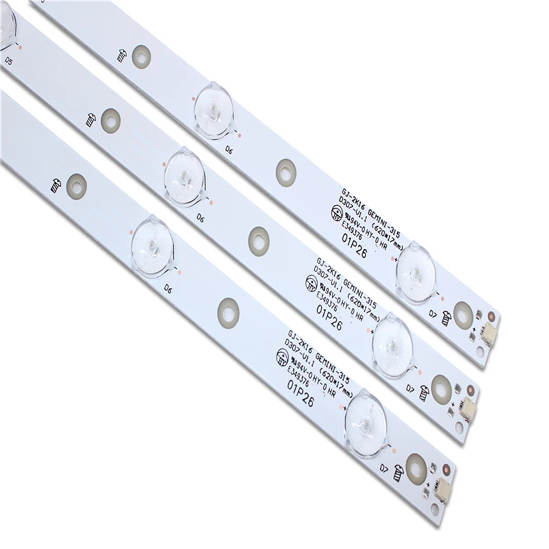 New 5set=15 PCS 7LED(3V) 620mm LED backlight strip for KDL-32R330D 32PHS5301 32PFS5501 LB32080 V0 E465853 E349376 TPT315B
New 5set=15 PCS 7LED(3V) 620mm LED backlight strip for KDL-32R330D 32PHS5301 32PFS5501 LB32080 V0 E465853 E349376 TPT315B