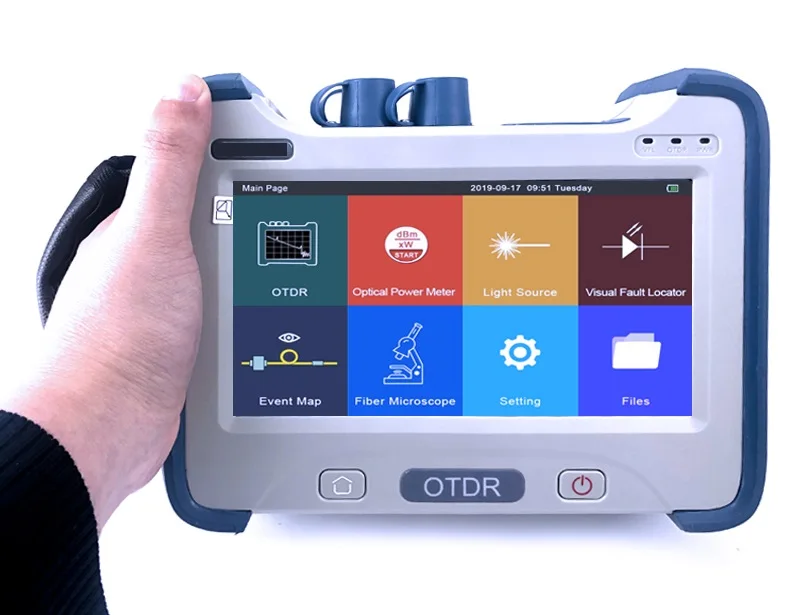 Fiber Optic OTDR Reflectometer with OPM OLS VFL Event Map Touch Screen Fibra Optica Fibre Optique OTDR
Fiber Optic OTDR Reflectometer with OPM OLS VFL Event Map Touch Screen Fibra Optica Fibre Optique OTDR
