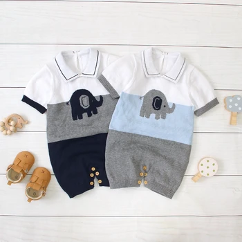 Newborn Baby Boys Gentlemen Style Elephant Pattern Short Sleeve Romper
Newborn Baby Boys Gentlemen Style Elephant Pattern Short Sleeve Romper