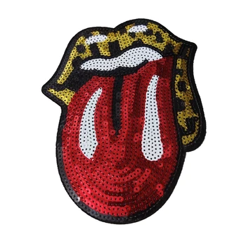 Middle Size Red Sequined Tongue Patches Iron On Sequince Sticker Patch For Garments Cloting Diy
Middle Size Red Sequined Tongue Patches Iron On Sequince Sticker Patch For Garments Cloting Diy