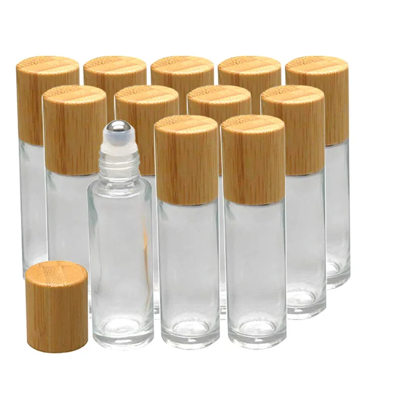 12Pcs 10ml Glass Roll On Bottle with Bamboo Lid for Essential Oil Clear Perfume Sample Bottles with Stainless Steel Roller Ball
12Pcs 10ml Glass Roll On Bottle with Bamboo Lid for Essential Oil Clear Perfume Sample Bottles with Stainless Steel Roller Ball