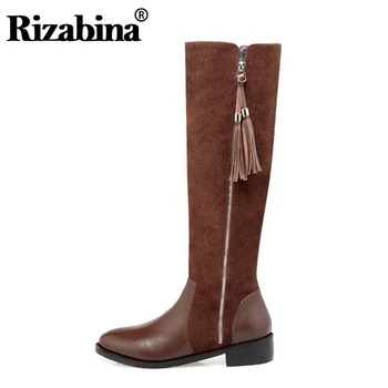 RizaBina Genuine Thick Fur Winter Women Boots Zipper Side Knee High With Warm Fur Real Natural Leather Boots Women Size 34-39
RizaBina Genuine Thick Fur Winter Women Boots Zipper Side Knee High With Warm Fur Real Natural Leather Boots Women Size 34-39