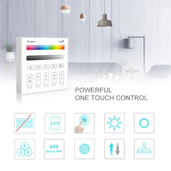 Bluetooth 4.2 Networking Mesh Smart Touch Panel RGBCW Wireless Switch Remote Controller For Led Ceiling Light Home Automation
Bluetooth 4.2 Networking Mesh Smart Touch Panel RGBCW Wireless Switch Remote Controller For Led Ceiling Light Home Automation