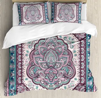 Ethnic Duvet Cover Set Bohemian Hippie Mandala Arabic Paisley Oriental Asian Design Bedding Set Purple Pink Green
Ethnic Duvet Cover Set Bohemian Hippie Mandala Arabic Paisley Oriental Asian Design Bedding Set Purple Pink Green