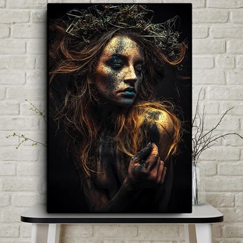 Norse Mythology Black And Gold Tattoo Women Canvas Painting Posters and Prints Scandinavian Cuadros Wall Art Pictures For Home
Norse Mythology Black And Gold Tattoo Women Canvas Painting Posters and Prints Scandinavian Cuadros Wall Art Pictures For Home