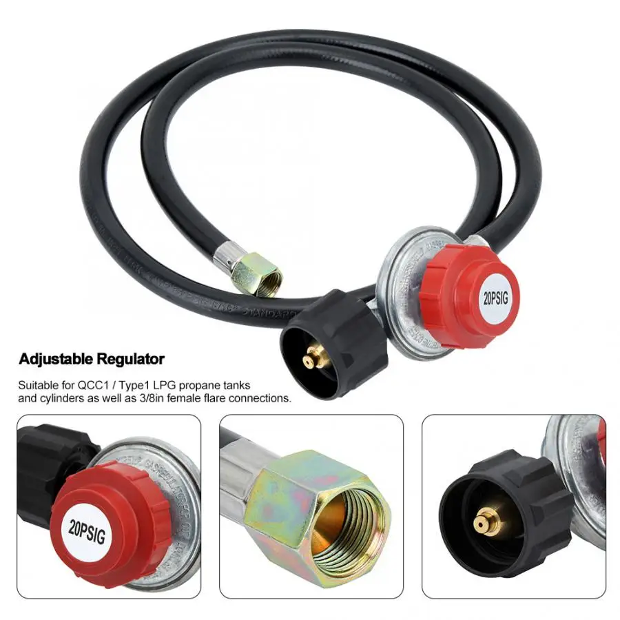 0-20 PSI Hose Propane High-Pressure Adjustable Regulator Gas BBQ Grill controller gas pressure reducing device
0-20 PSI Hose Propane High-Pressure Adjustable Regulator Gas BBQ Grill controller gas pressure reducing device