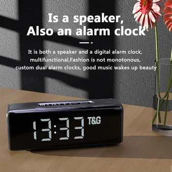TG174 Alarm Clock Function Bluetooth Speaker Wireless Column Loudspeaker Sound System Desktop Subwoofer Music Player Center FM
TG174 Alarm Clock Function Bluetooth Speaker Wireless Column Loudspeaker Sound System Desktop Subwoofer Music Player Center FM