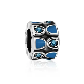 2019 NEW 100% 925 Sterling Silver Sapphire Simple Geometric Spacer Charm Suitable DIY Bracelet Women Jewelry Gift Factory Direct 
2019 NEW 100% 925 Sterling Silver Sapphire Simple Geometric Spacer Charm Suitable DIY Bracelet Women Jewelry Gift Factory Direct