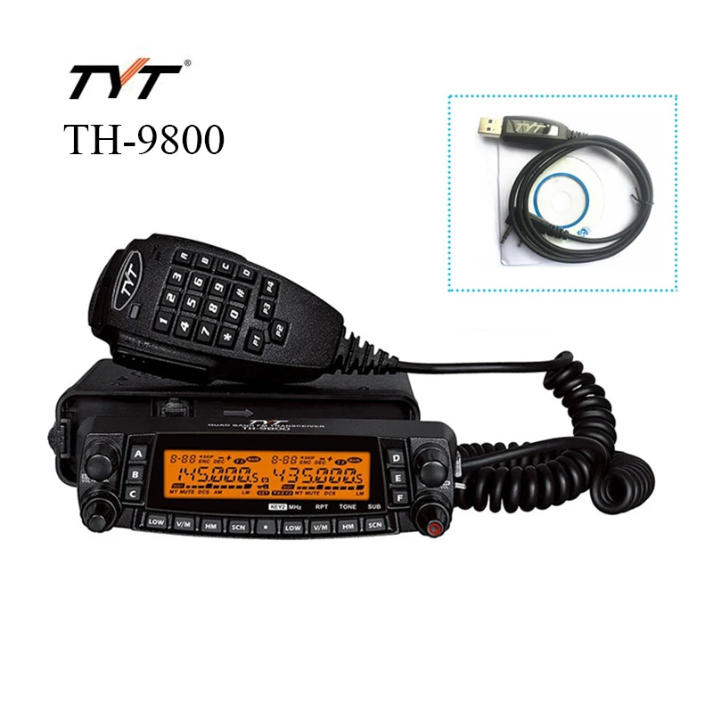 TYT TH-9800 PLUS 1901A Version Quad Band 29/50/144/430MHz Cross-Band Repeater 50W Mobile Transceiver Amateur Vehicle Radio
TYT TH-9800 PLUS 1901A Version Quad Band 29/50/144/430MHz Cross-Band Repeater 50W Mobile Transceiver Amateur Vehicle Radio