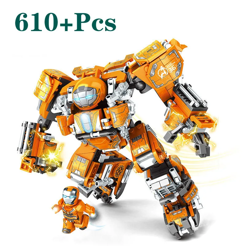 610Pcs Marvel Avengers Super heroes Movie Hulkbuster Mech Armor Robot Warrior MK36 Building Blocks Toys For Children Gifts
610Pcs Marvel Avengers Super heroes Movie Hulkbuster Mech Armor Robot Warrior MK36 Building Blocks Toys For Children Gifts