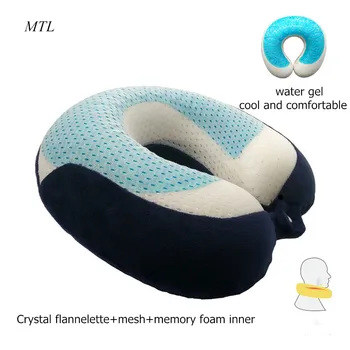 water gel U Shaped Neck Pillow Memory Foam Soft Slow Rebound Space Travel Pillow Solid Neck Cervical Healthcare 
water gel U Shaped Neck Pillow Memory Foam Soft Slow Rebound Space Travel Pillow Solid Neck Cervical Healthcare